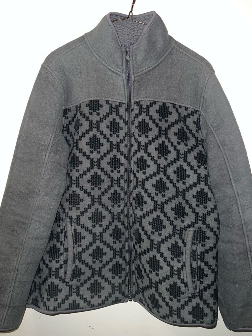 Joe Fresh Grey Patterned Fleece Jacket